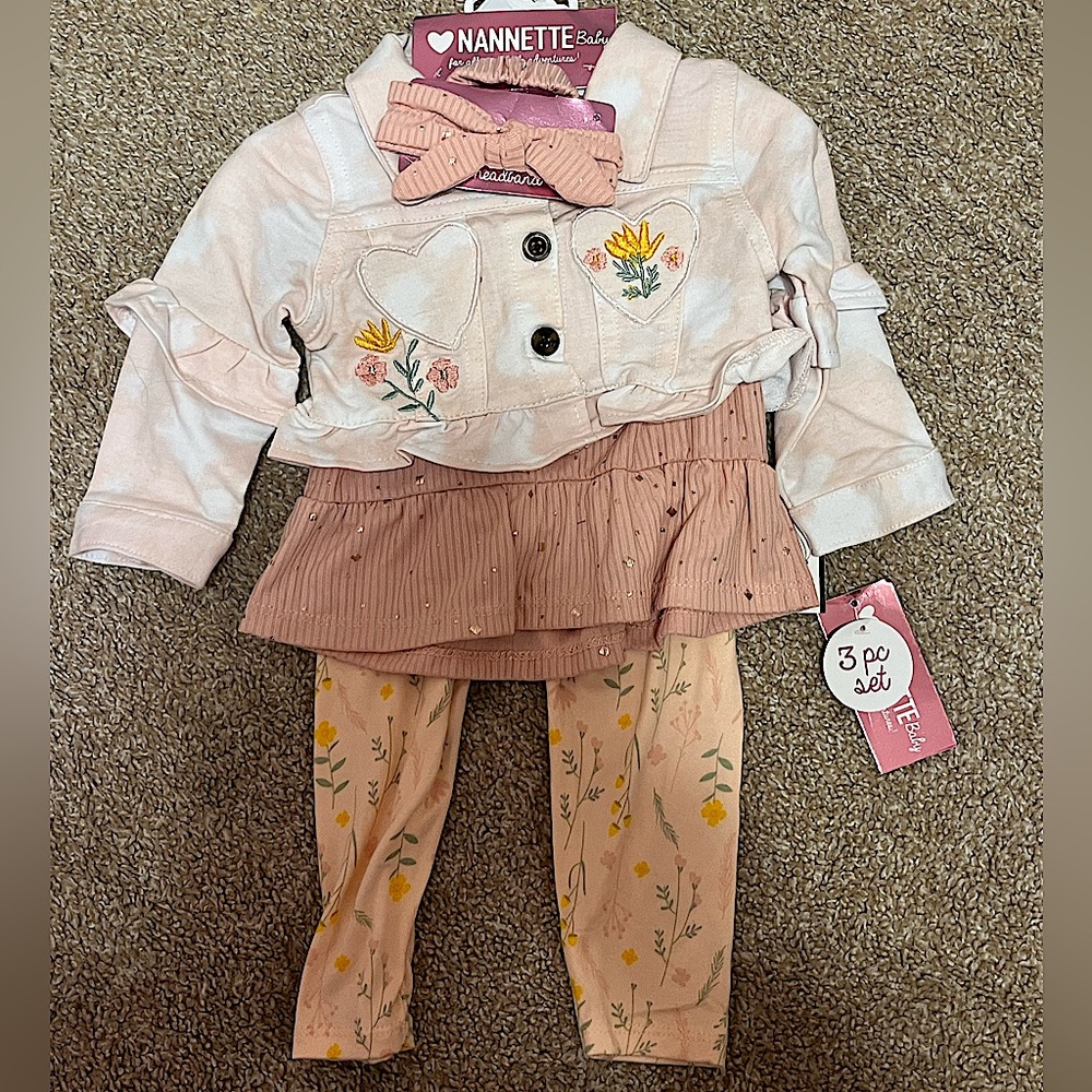 NWT girls size 12 month outfit